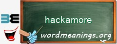 WordMeaning blackboard for hackamore